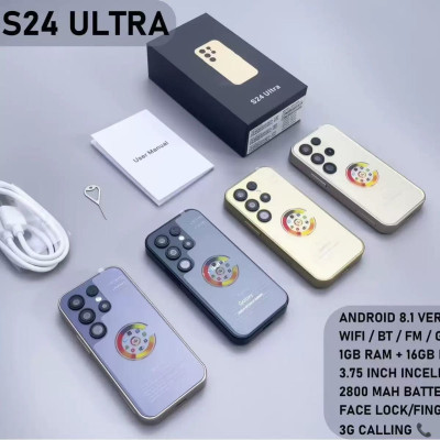 Mini S24 Ultra Smartphone – 3.75" Display, 2GB+16GB, Android, Dual SIM, 3G, Fingerprint & Face Unlock