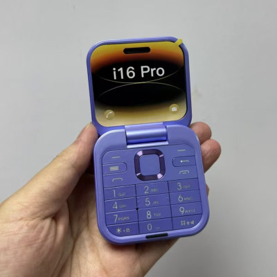 i16 Pro Slim Feature Phone – 1.8" Display, Dual SIM, GSM Unlocked, Wireless FM, 1000mAh