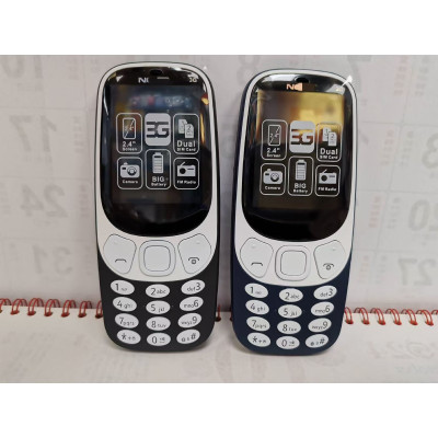 3310 Classic Feature Phone – 2.4" Display, Dual SIM, 1GB+512MB, 8MP Camera, FM, Bluetooth, Torch