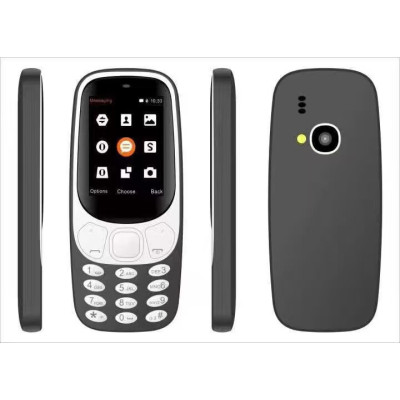 3310 Classic Feature Phone – 2.4" Display, Dual SIM, 1GB+512MB, 8MP Camera, FM, Bluetooth, Torch
