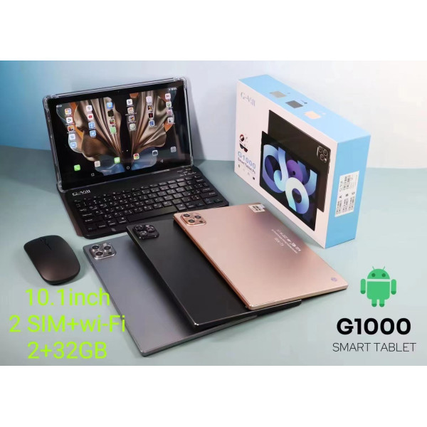 G1000 – 10.1" Android 10 Tablet, 4G LTE + WiFi, Quad-Core, 2GB+32GB, Dual Camera, 4000mAh