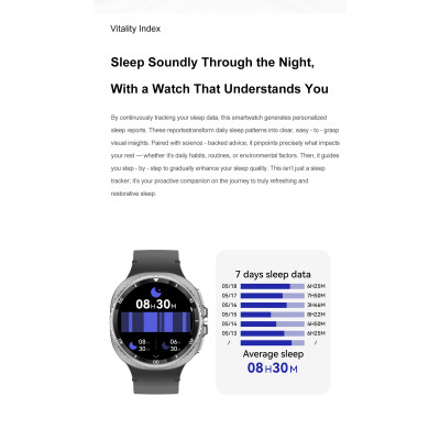 Smartwatch – 1.43" AMOLED Display, Bluetooth 5.4, Wireless Charging & Advanced Fitness Tracking Smartwatch – 1.43" AMOLED Display, Bluetooth 5.4, Wireless Charging & Advanced Fitness Tracking