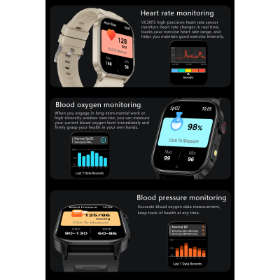 Smartwatch – 2.01" TFT Display, Bluetooth Calling, Fitness & Health Tracker with IP68 Waterproof Smartwatch – 2.01" TFT Display, Bluetooth Calling, Fitness & Health Tracker with IP68 Waterproof