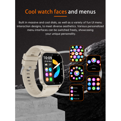 Smartwatch – 2.01" TFT Display, Bluetooth Calling, Fitness & Health Tracker with IP68 Waterproof Smartwatch – 2.01" TFT Display, Bluetooth Calling, Fitness & Health Tracker with IP68 Waterproof