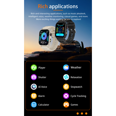 Smartwatch – 2.01" TFT Display, Bluetooth Calling, Fitness & Health Tracker with IP68 Waterproof Smartwatch – 2.01" TFT Display, Bluetooth Calling, Fitness & Health Tracker with IP68 Waterproof