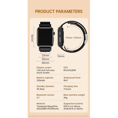 Smart Health Watch – 1.65" IPS Display, Airbag Blood Pressure Monitor, Heart & Oxygen Tracker Smart Health Watch – 1.65" IPS Display, Airbag Blood Pressure Monitor, Heart & Oxygen Tracker