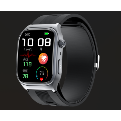 Smart Health Watch – 2.06" AMOLED Display, True Blood Pressure Air Pump, ECG, Glucose & Multi-Health Monitoring