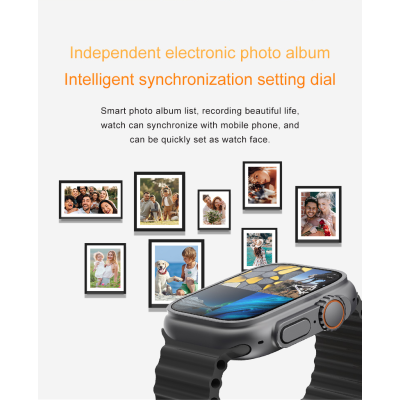 Smart AI Watch – 2.02" Full Screen | GPT Assistant | NFC | Wireless Charging | Dual Health Sensors