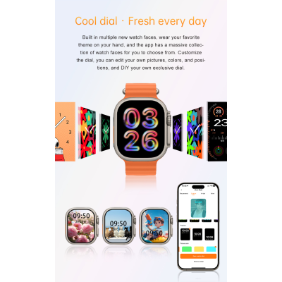 Smart AI Watch – 2.02" Full Screen | GPT Assistant | NFC | Wireless Charging | Dual Health Sensors