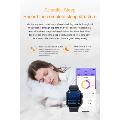 Smart AI Watch – 2.02" Full Screen | GPT Assistant | NFC | Wireless Charging | Dual Health Sensors