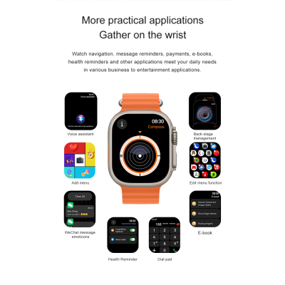 Smart AI Watch – 2.02" Full Screen | GPT Assistant | NFC | Wireless Charging | Dual Health Sensors
