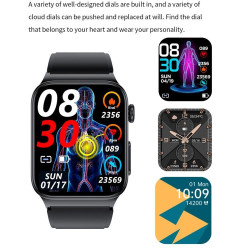 New E500 Blood Glucose Smart Watch Men ECG Monitor