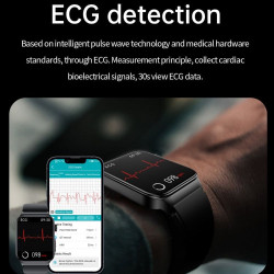 New E500 Blood Glucose Smart Watch Men ECG Monitor