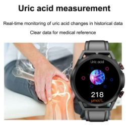 Health Body Thermometer Smart Watch Blood Sugar Blood Lipid Uric Acid HRV Monitor