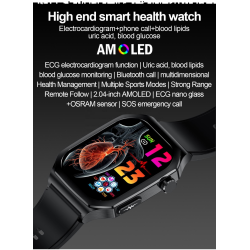 Smartwatch Electrocardiogram Testing Blood Glucose Monitoring