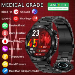 Blood Sugar Smart Watch Blood Lipid Uric Acid Health Monitor