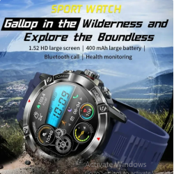 Smart watch heart rate monitor round