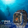 Big screen health fitness blood pressure heart rate monitor waterproof sport smart watch