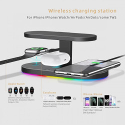 Multi Light 3 in 1 Wireless Charger for All Brands Phone.