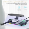 Multi Light 3 in 1 Wireless Charger for All Brands Phone.