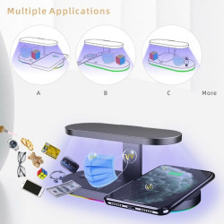 Multi Light 3 in 1 Wireless Charger for All Brands Phone.