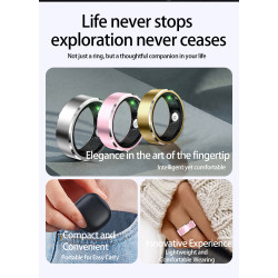 Smart Finger Ring Health Tracker Heart Rate Blood Oxygen Monitoring IP68 Waterproof Sports Smart Rings for Men Women