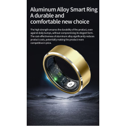 Smart Finger Ring Health Tracker Heart Rate Blood Oxygen Monitoring IP68 Waterproof Sports Smart Rings for Men Women