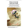 Smart Finger Ring Health Tracker Heart Rate Blood Oxygen Monitoring IP68 Waterproof Sports Smart Rings for Men Women