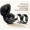 Fashion Steel Women Finger Rings with Gift Charging Case Box Men Sport Fitness R6 Smart Ring