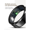 Fashion Steel Women Finger Rings with Gift Charging Case Box Men Sport Fitness R6 Smart Ring