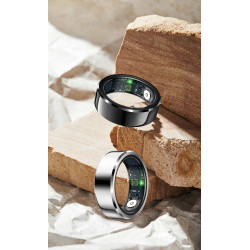 Fashion Steel Women Finger Rings with Gift Charging Case Box Men Sport Fitness R6 Smart Ring