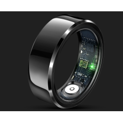 Fashion Steel Women Finger Rings with Gift Charging Case Box Men Sport Fitness R6 Smart Ring