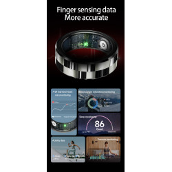 Smart Ring Health Waterproof Finger Ring Monitor Heart Rate Fitness Tracker