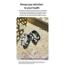 Smart Ring Health Waterproof Finger Ring Monitor Heart Rate Fitness Tracker