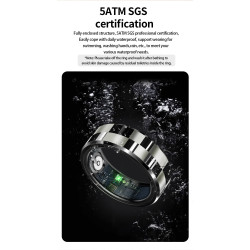 Smart Ring Health Waterproof Finger Ring Monitor Heart Rate Fitness Tracker