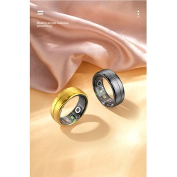 Health Smart Ring for Men Bluetooth IP68 Waterproof Fitness Tracker, Sleep & Step Monitoring, Stylish Sport Rings for Men