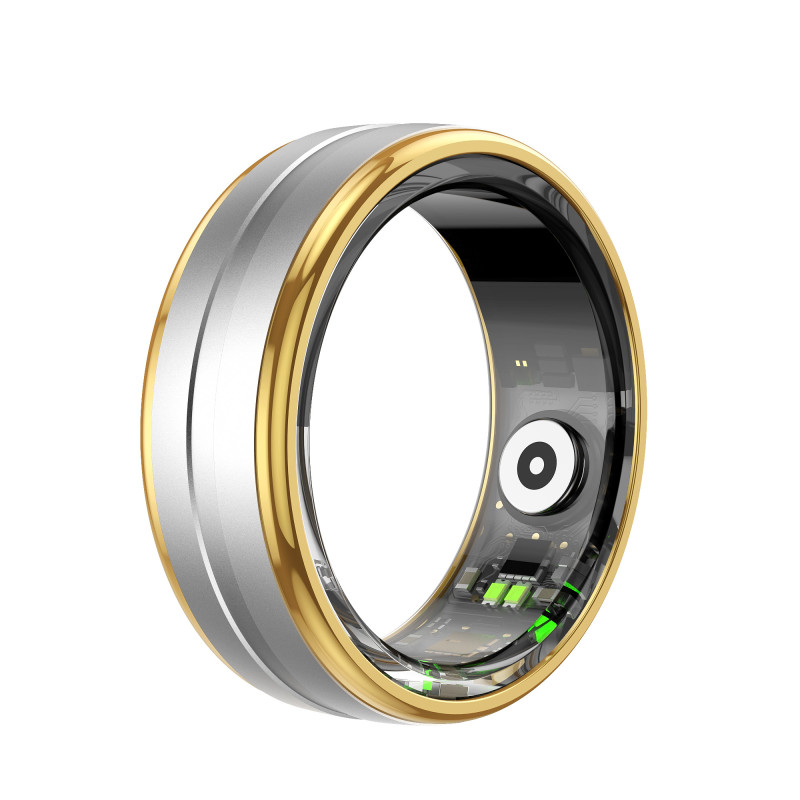 Health Smart Ring for Men Bluetooth IP68 Waterproof Fitness Tracker, Sleep & Step Monitoring, Stylish Sport Rings for Men