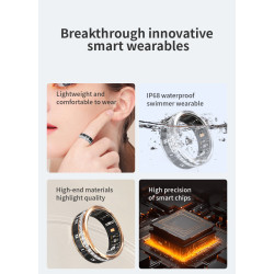 Inteligente Smartring Heart Rate Fitness tracker Health Blood Oxygen Sport Sleeping Monitor