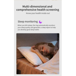 Inteligente Smartring Heart Rate Fitness tracker Health Blood Oxygen Sport Sleeping Monitor