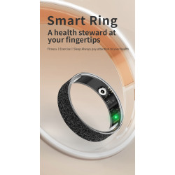 Smart Ring, Smart Ring Health Tracker Sleep Monitoring Step Counter, IP68 Waterproof Intelligent Wearable Device