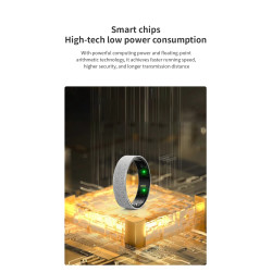 Smart Ring, Smart Ring Health Tracker Sleep Monitoring Step Counter, IP68 Waterproof Intelligent Wearable Device