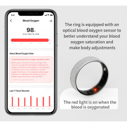 Smart Ring, Smart Ring Health Tracker Sleep Monitoring Step Counter, IP68 Waterproof Intelligent Wearable Device