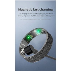 Smart Ring, Smart Ring Health Tracker Sleep Monitoring Step Counter, IP68 Waterproof Intelligent Wearable Device